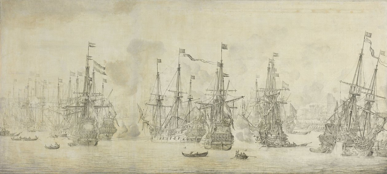 El ataque fallido de los ingleses a la flota de regreso en el puerto de Bergen, Noruega, el 12 de agosto de 1665: un episodio de la segunda guerra anglo-holandesa de Willem van de Velde (I)