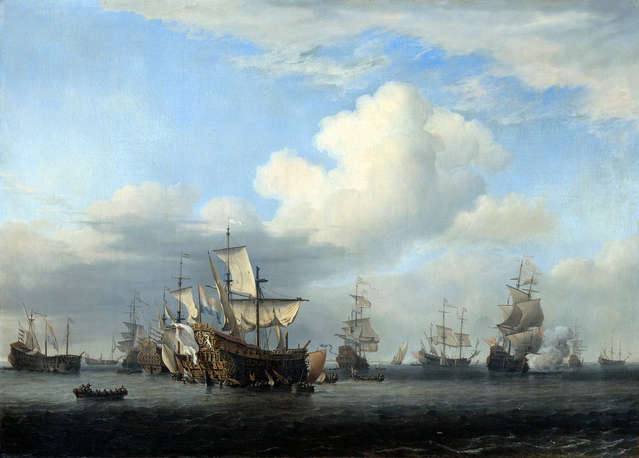 El capturado Swiftsure, Seven Oaks, Loyal George y Convertine..., c1666 de Willem van de Velde the Younger