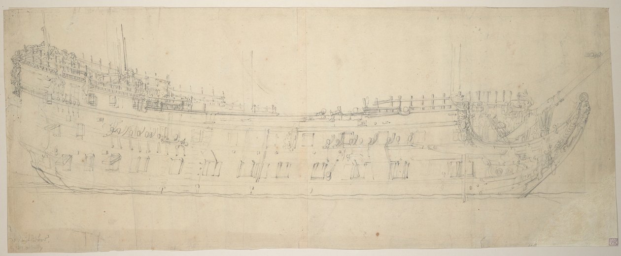 Retrato del "Swiftsure", 64 cañones, construido en 1621 y reconstruido en 1653 de Willem van de the Elder Velde