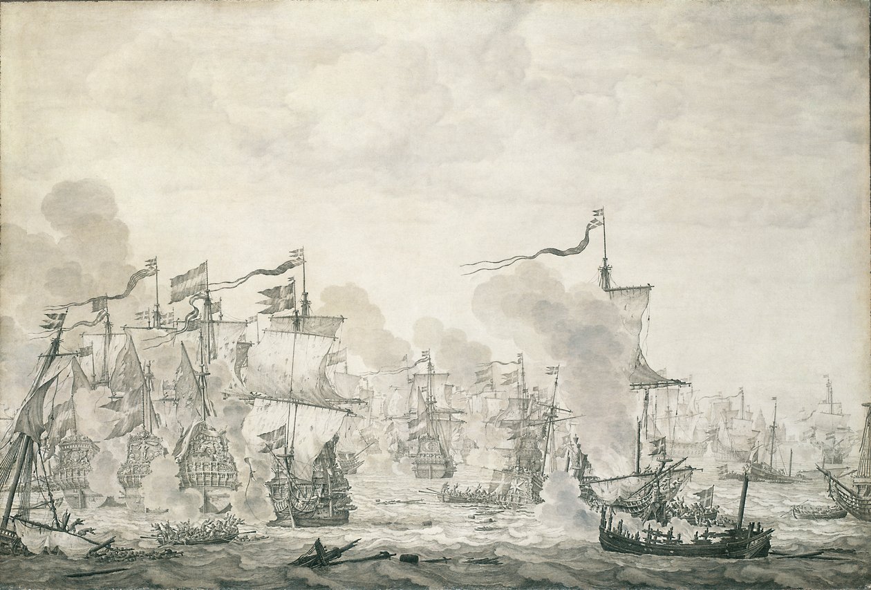 La batalla de The Sound, 29 de octubre - 8 de noviembre de 1658, c.1660 (óleo) de Willem van de the Elder Velde