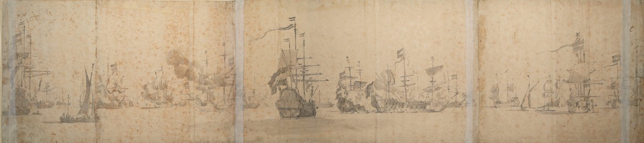 La flota holandesa frente a la costa de Holanda Noviembre 1664 de Willem van de the Elder Velde
