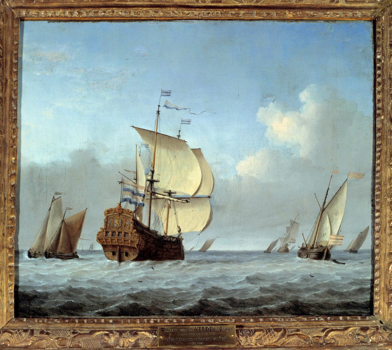 Marina con buque insignia de Willem van de Velde the Younger