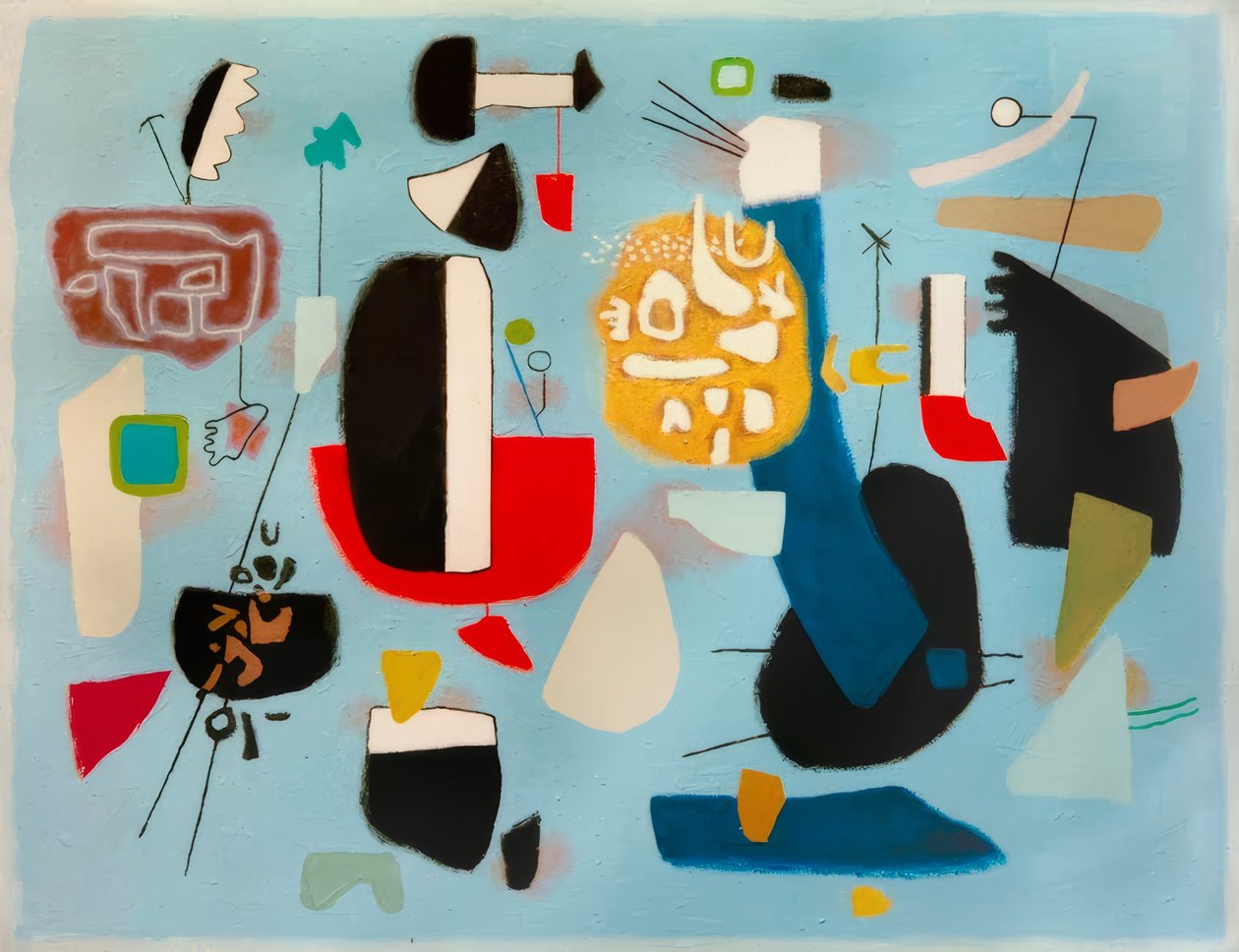 Diálogo rojo-azul de Willi Baumeister