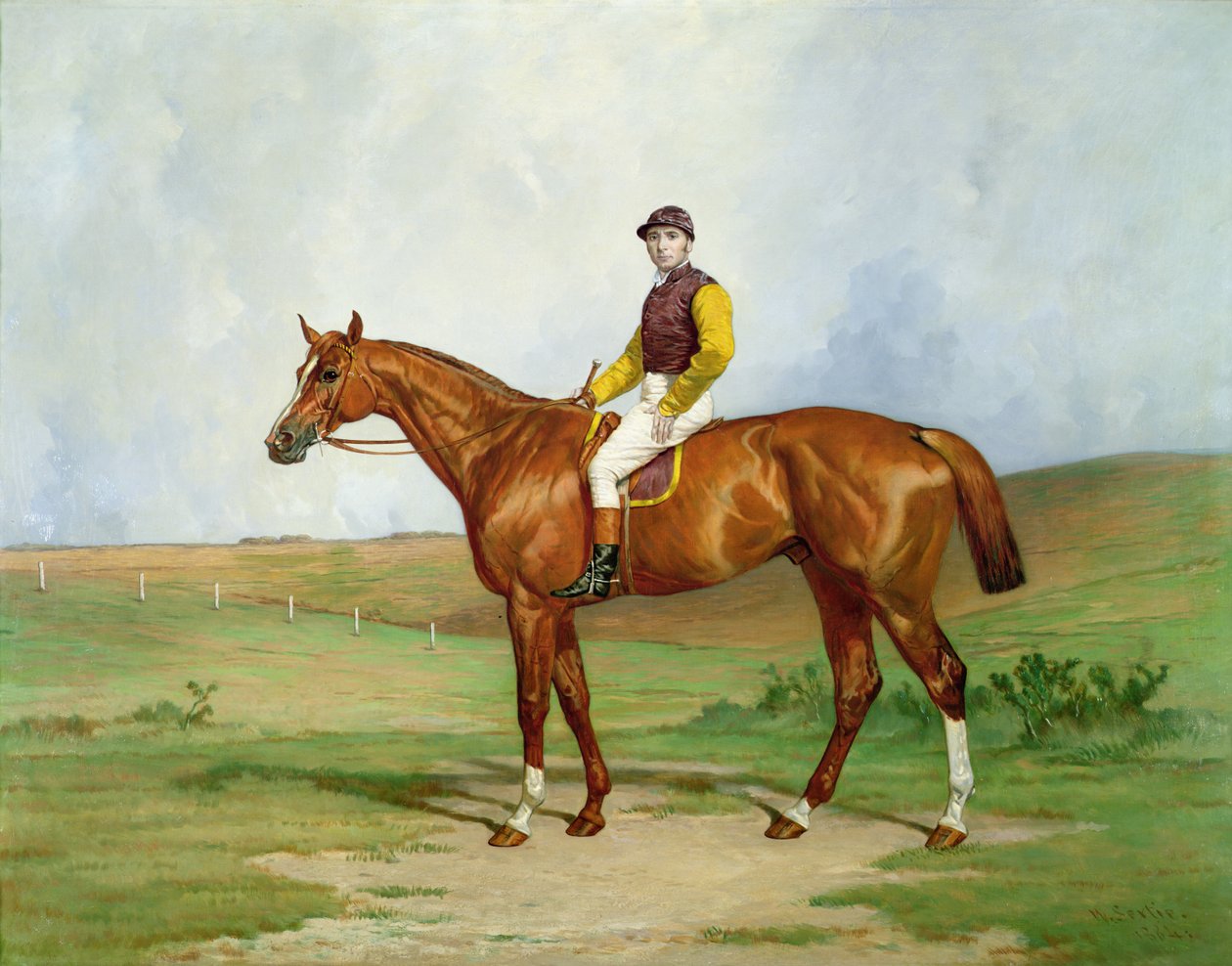 Retrato de un caballo de carreras, 1884 de William A. Sextie