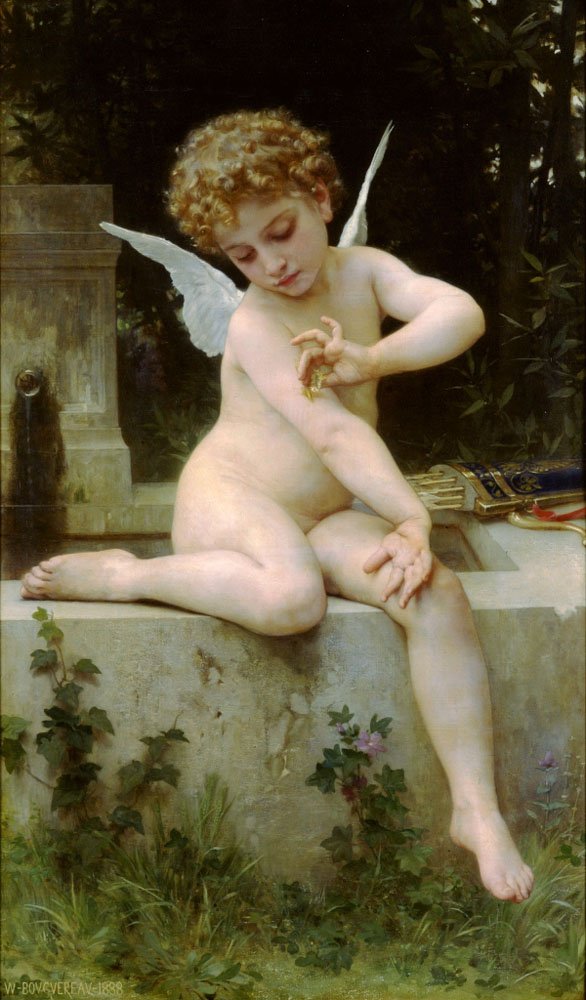 Cupido con una mariposa de William Adolphe Bouguereau