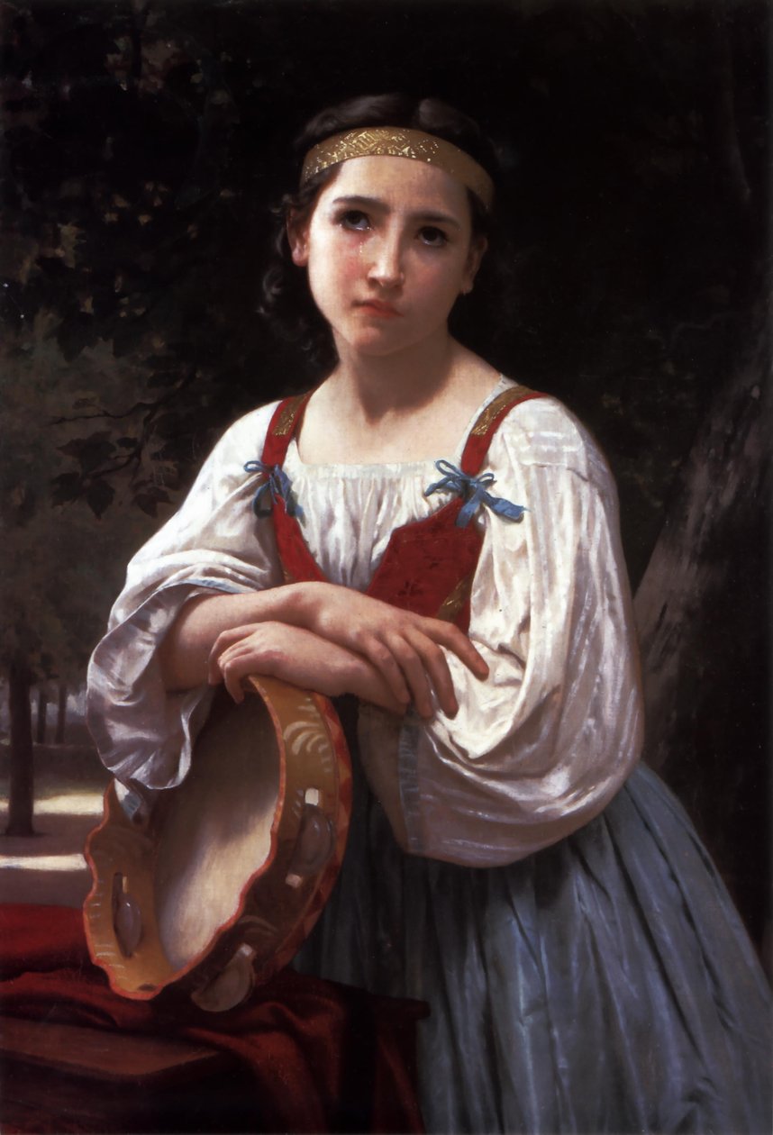 Gitana con un tambor vasco de William Adolphe Bouguereau