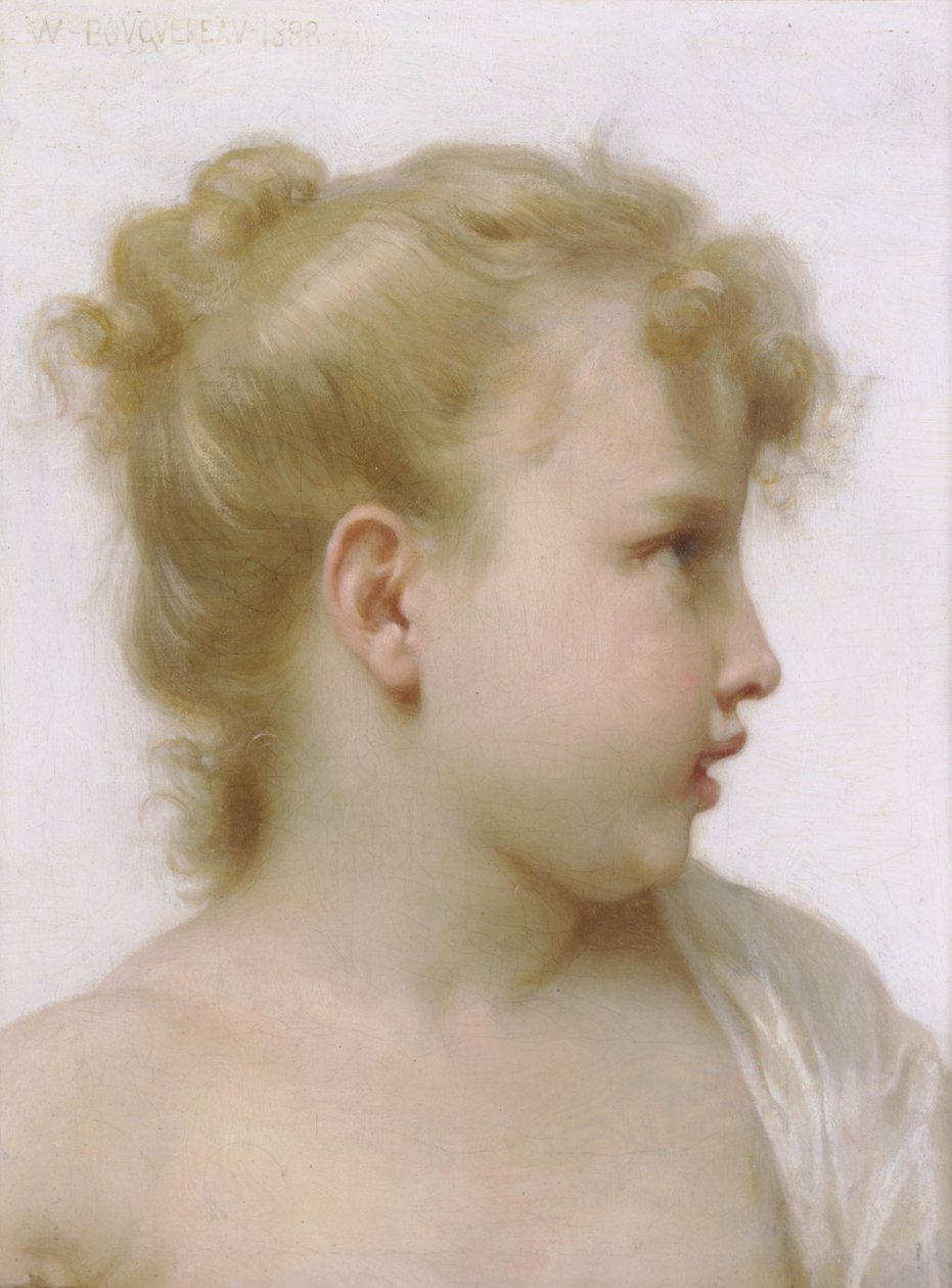 Cabeza de una Niña Pequeña de William Adolphe Bouguereau