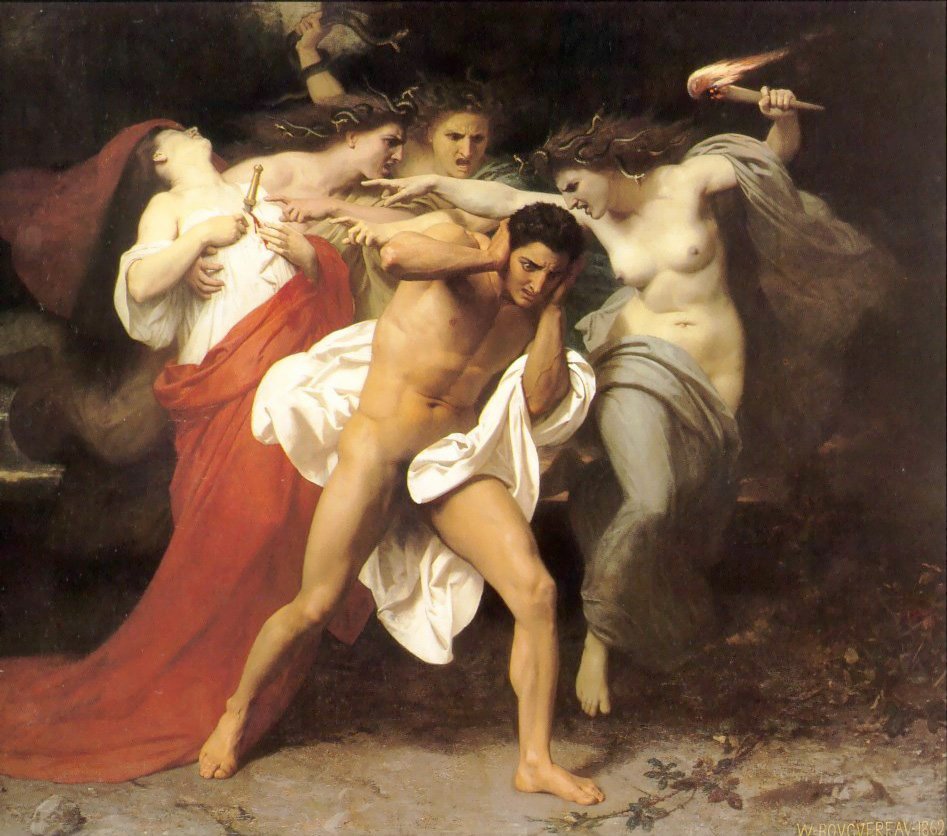 El remordimiento de Orestes de William Adolphe Bouguereau