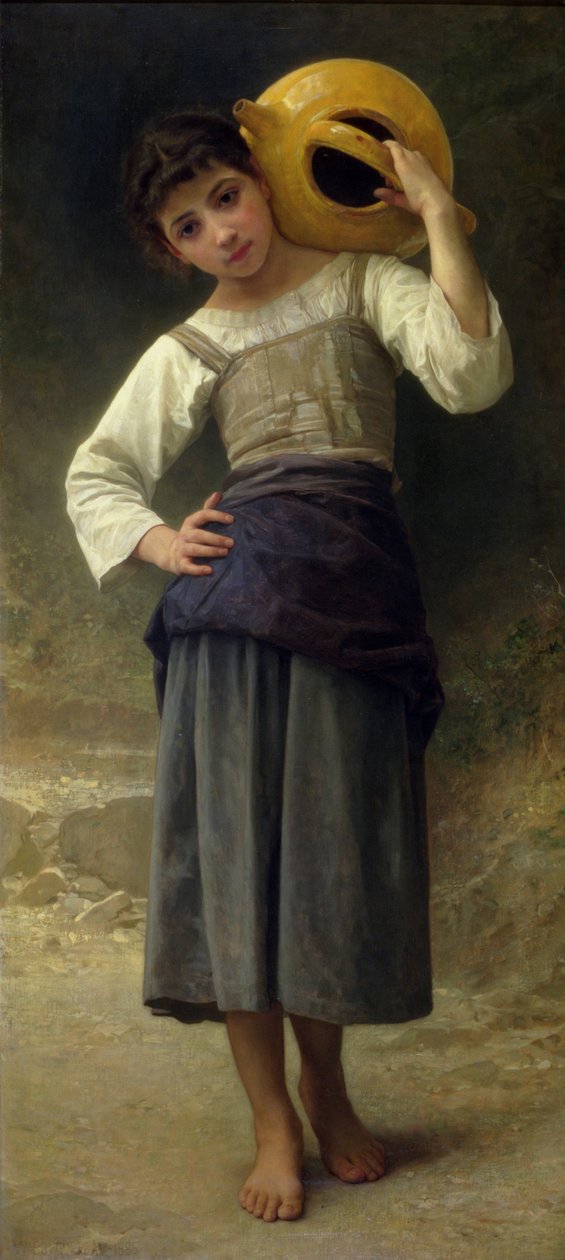 La chica del agua (Joven yendo a la fuente) 1885 de William Adolphe Bouguereau