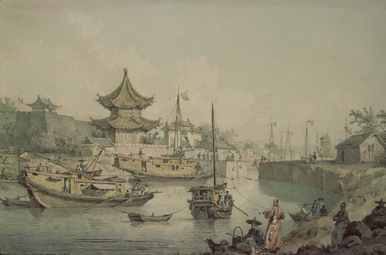 Barcazas de la Embajada de Lord Macartney a China de William Alexander