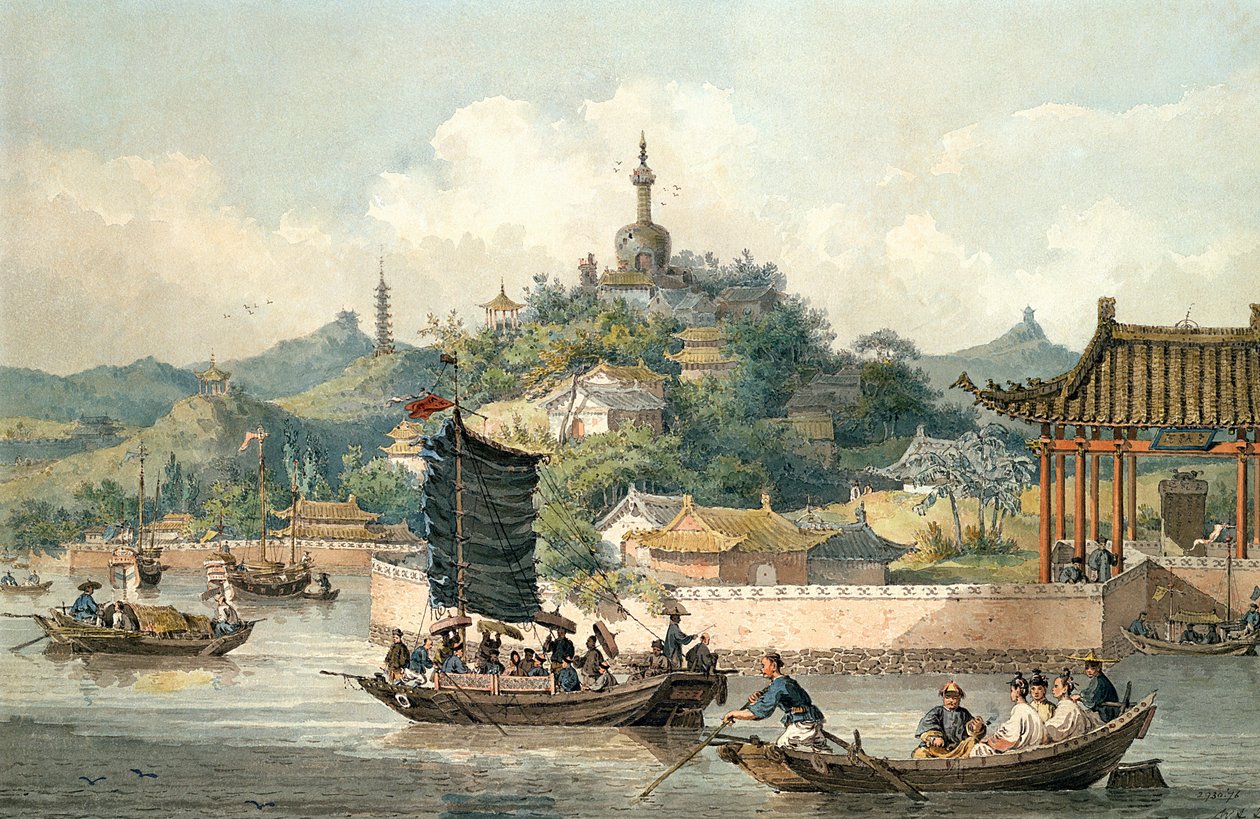 Jardines del emperador de China, Palacio Imperial, Pekín, 1793 de William Alexander