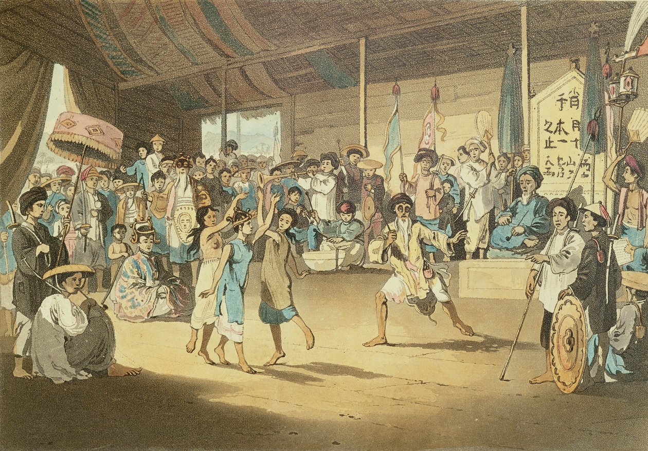 Escena en una Ópera Cochinchina, lámina 13 de 