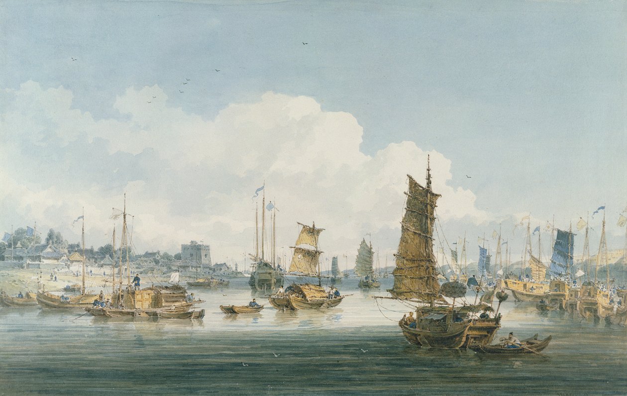 Vista cerca de la ciudad de Tientsin, 1800 de William Alexander