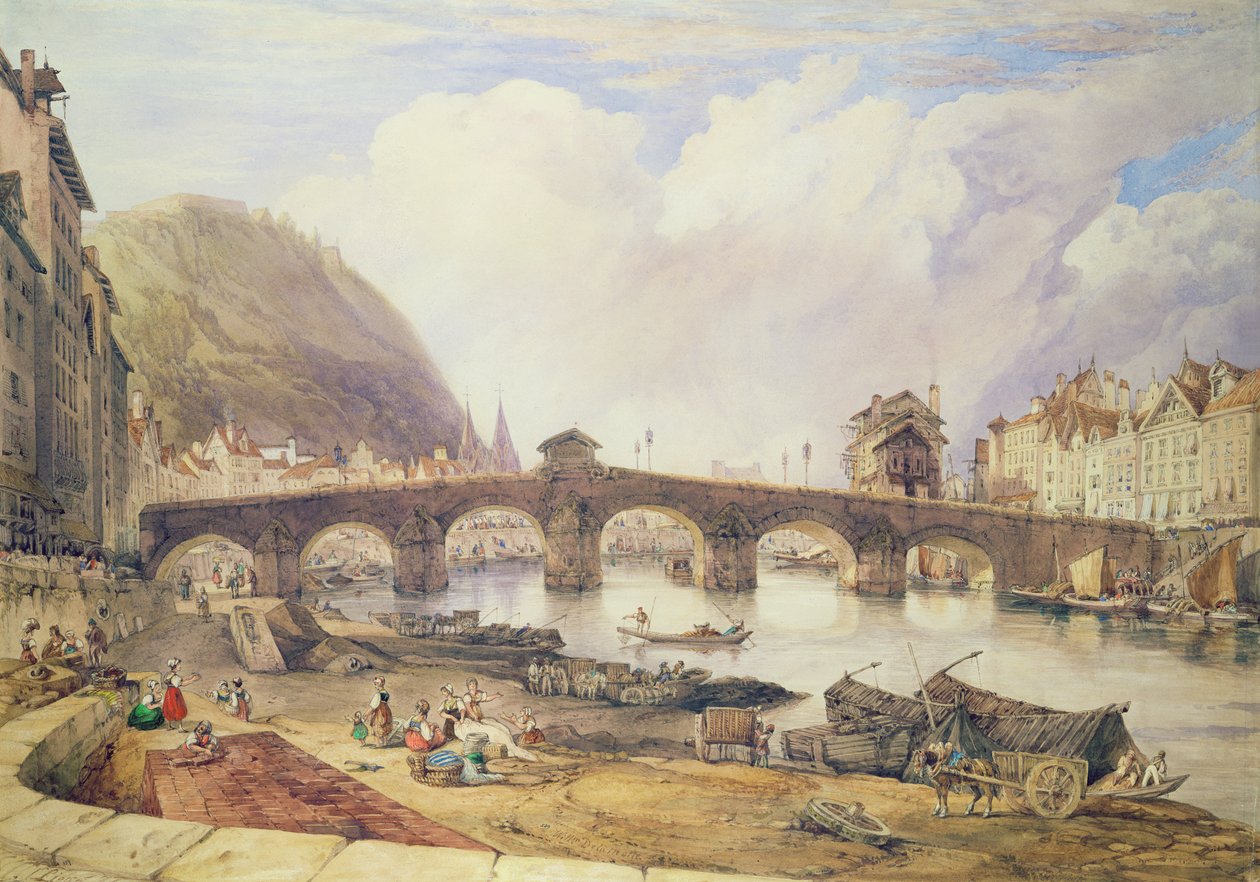 Puente de arcos, Lieja de William Alfred Delamotte