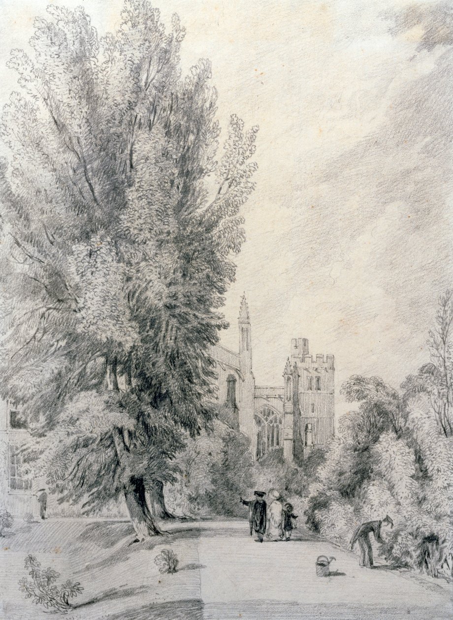 Jardín del New College, 1821 de William Alfred Delamotte