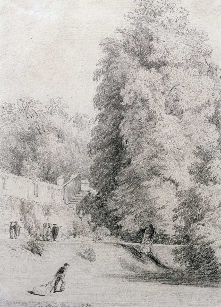 Jardín del New College, 1821 de William Alfred Delamotte
