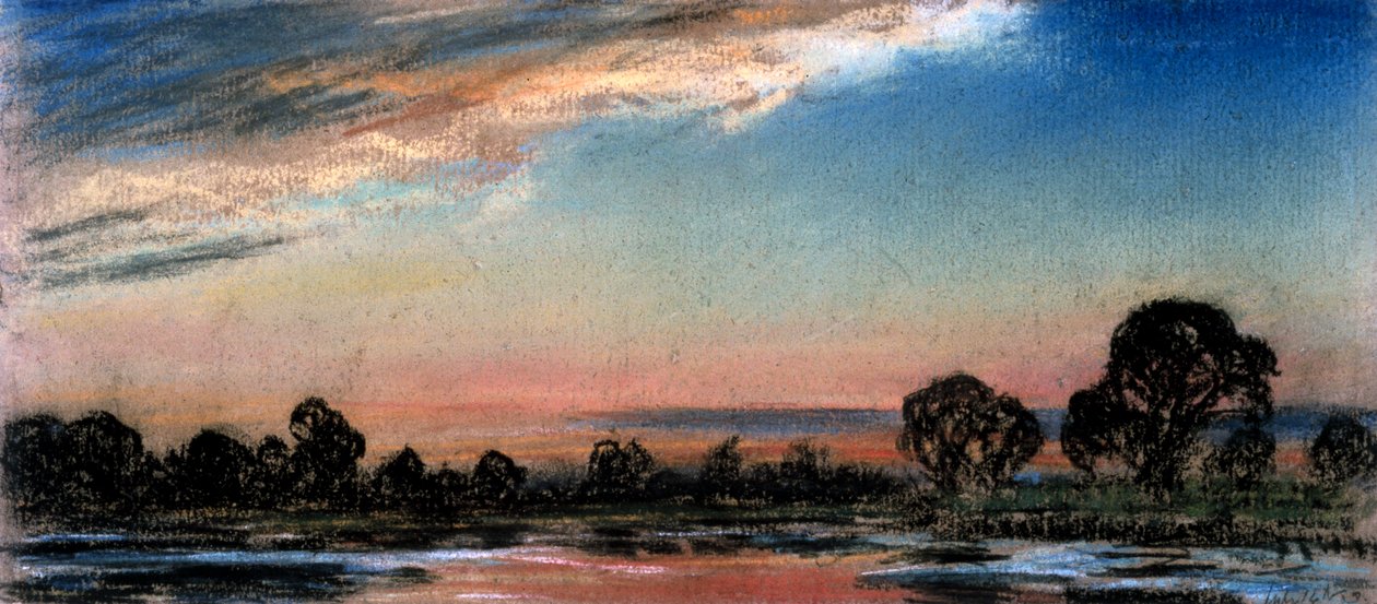 Resplandor una hora después del atardecer oficial, Chelsea, 14 de julio de 1886 de William Ascroft