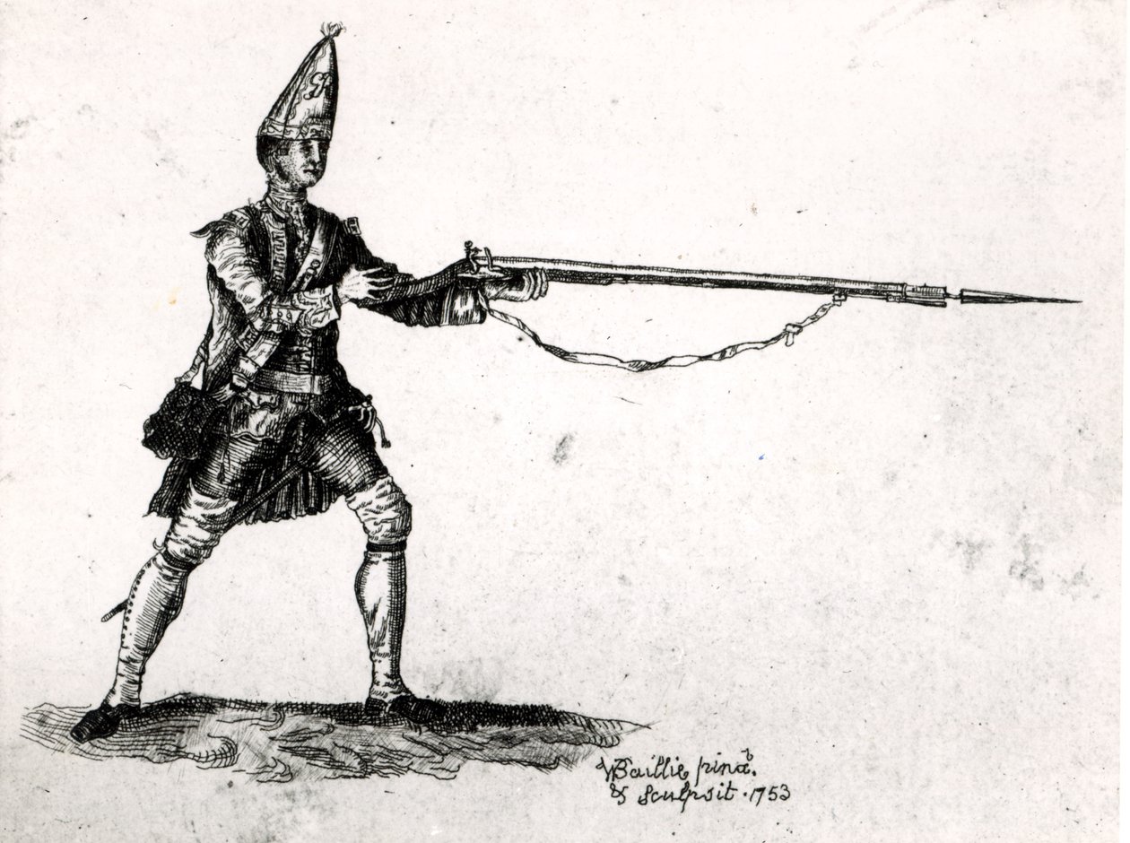 Retrato de un soldado, 1753 de William Baillie