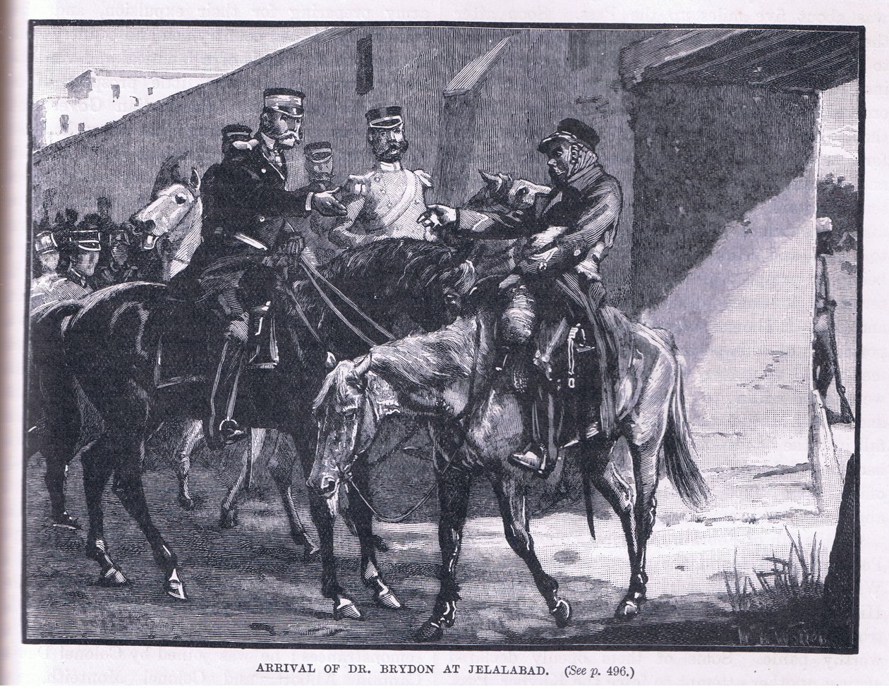 Llegada de Brydon a Jelalabad, 1842 de William Barnes Wollen
