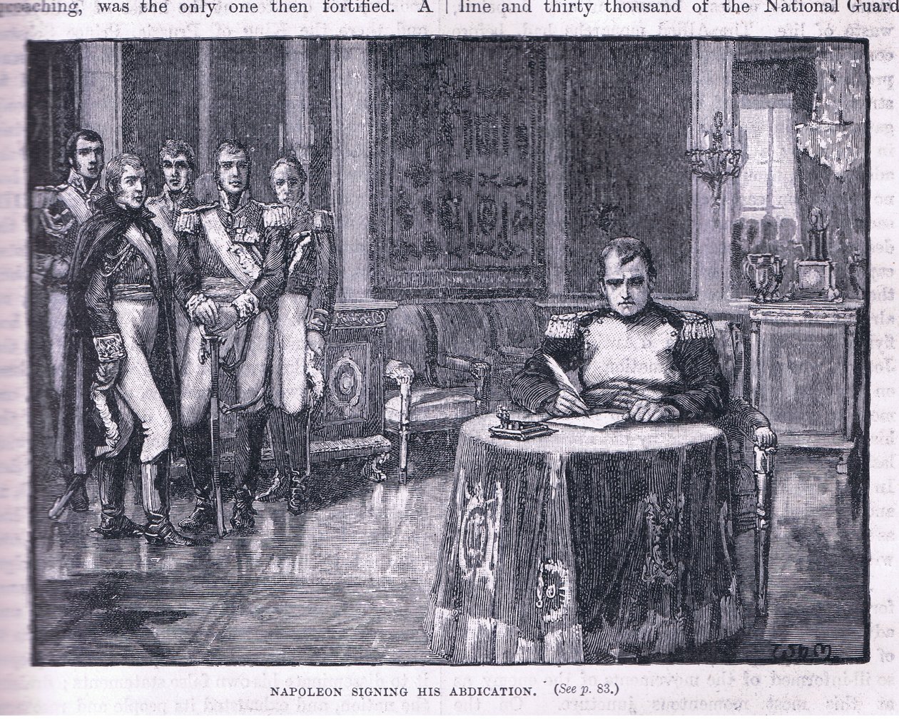 Napoleón firmando su abdicación de William Barnes Wollen