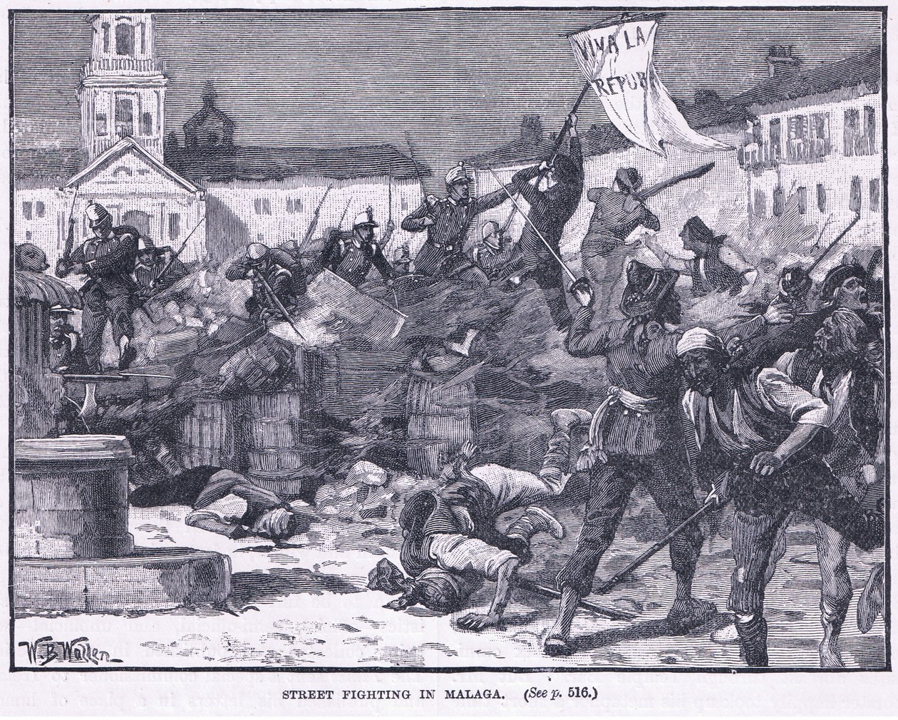 Lucha callejera en Málaga 1869 d.C. de William Barnes Wollen