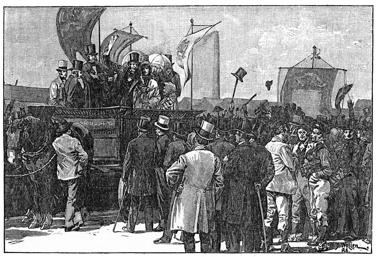 La Manifestación Cartista en Kennington Common, 10 de abril de 1848 de William Barnes Wollen