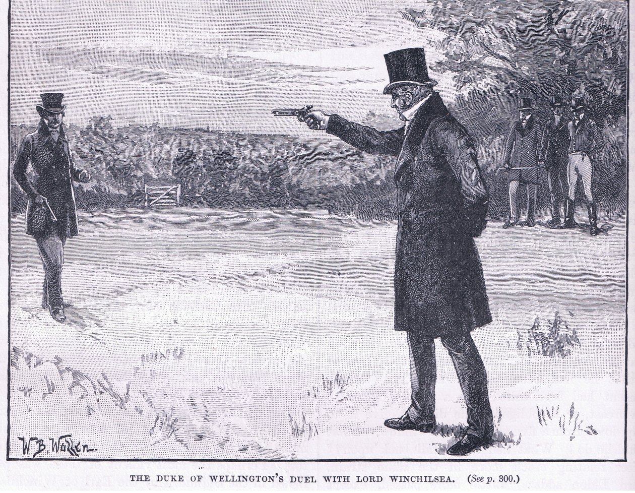 El duelo del Duque de Wellington con Lord Winchilsea, 1829 de William Barnes Wollen