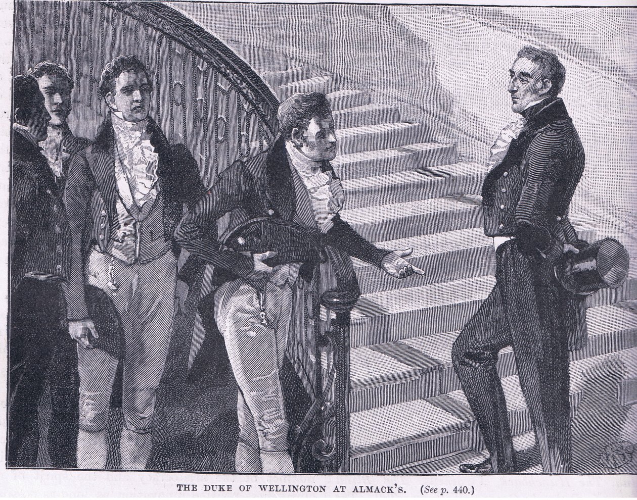 El Duque de Wellington en Almacks AD 1830 de William Barnes Wollen