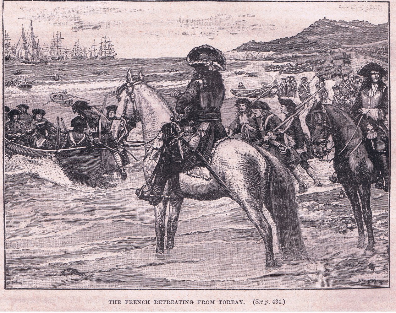 La retirada francesa de Torbay, 1690 d.C. de William Barnes Wollen