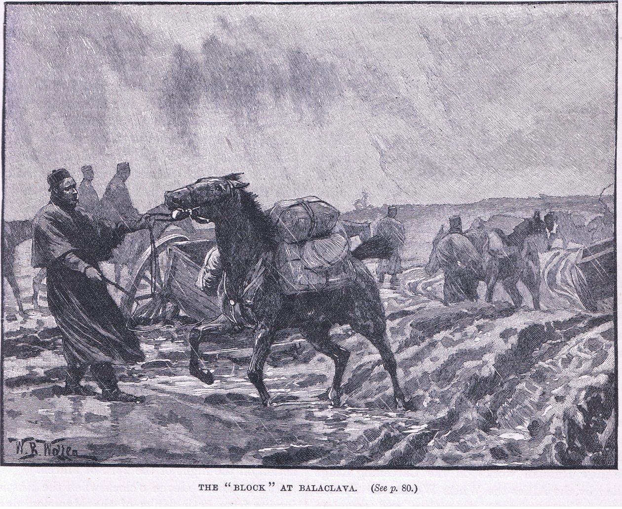 El bloqueo en Balaclava 1855 AD de William Barnes Wollen