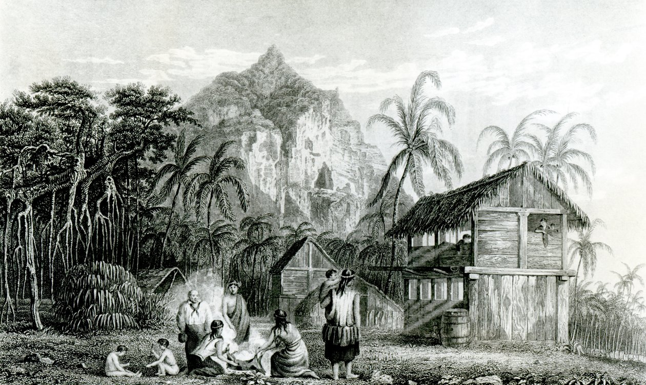 Interior de la isla Pitcairn, 1831 de William Beechey