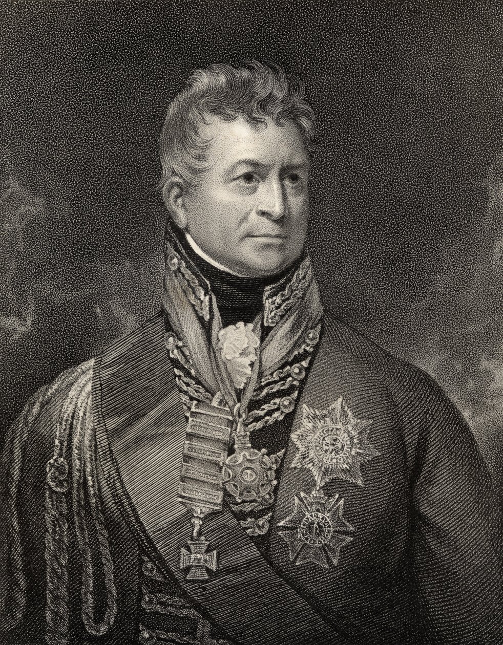 Sir Thomas Picton, grabado por Peltro William Tomkins (1760-1840), de 