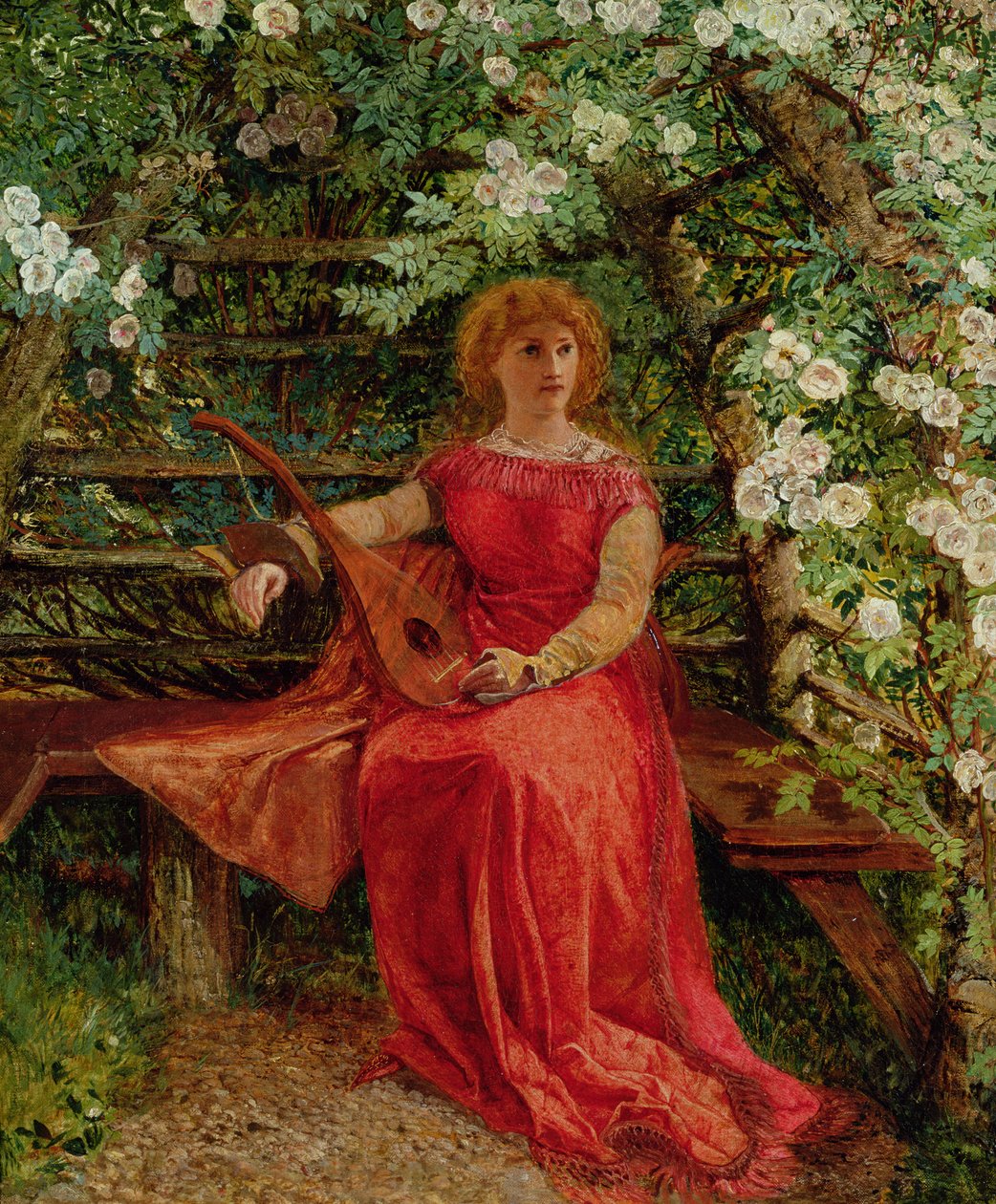 La bella Rosamunda en su pabellón de William Bell Scott