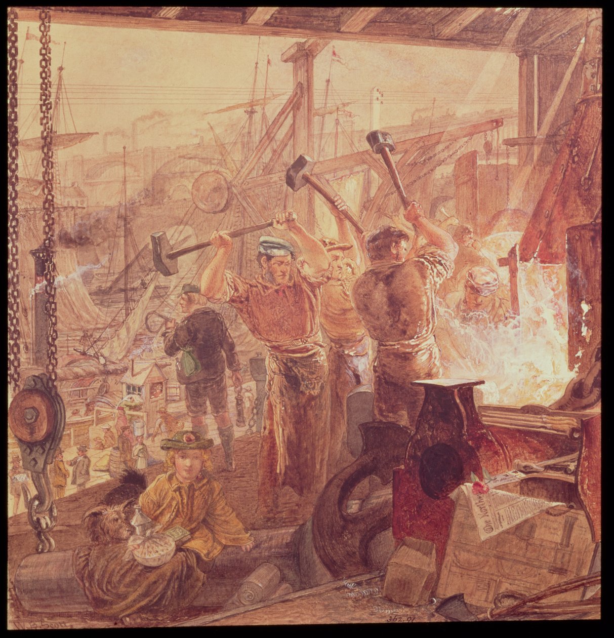 Industria en el Tyne: Hierro y carbón de William Bell Scott