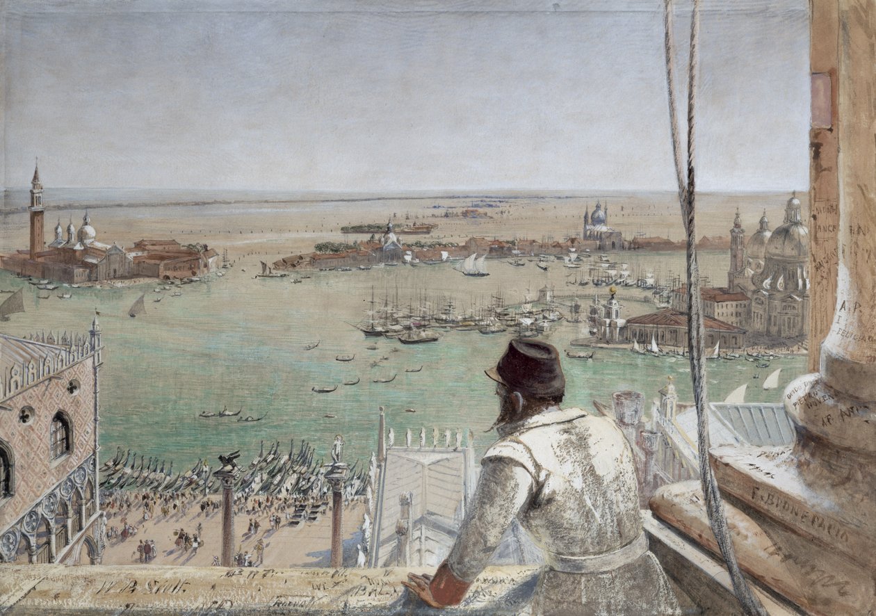 La Cuenca de San Marco desde el Campanario, Venecia, 1862 de William Bell Scott