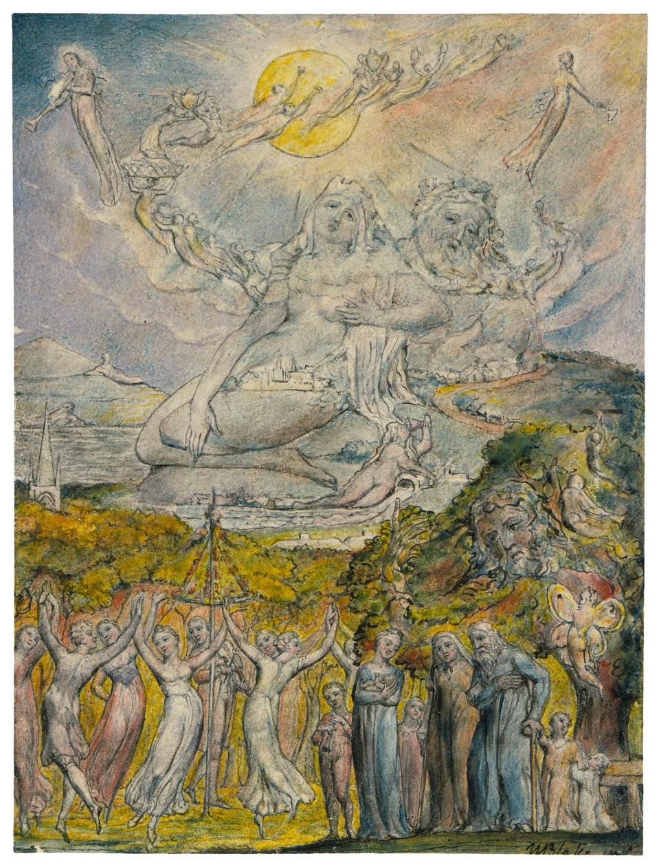 Un día festivo soleado de William Blake