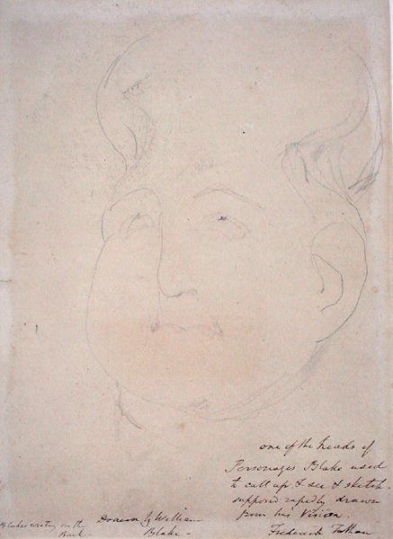 Una Cabeza Visionaria, 1819-20 de William Blake