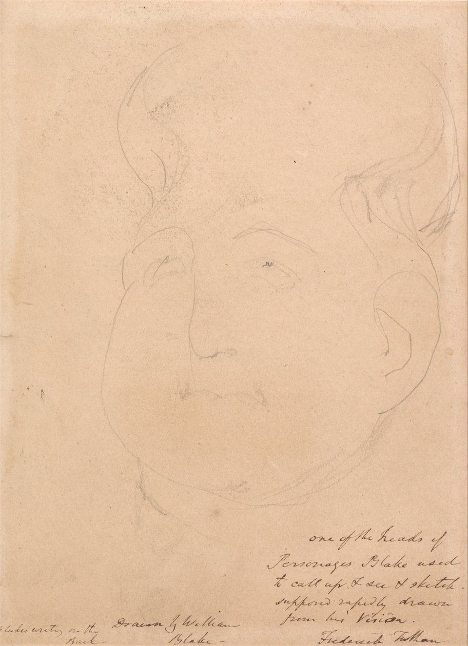Una cabeza visionaria de William Blake