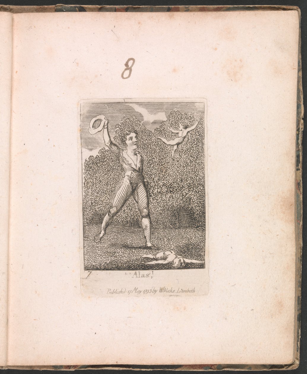 Ay, lámina 9 de Para Niños. Las Puertas del Paraíso, 1793 de William Blake
