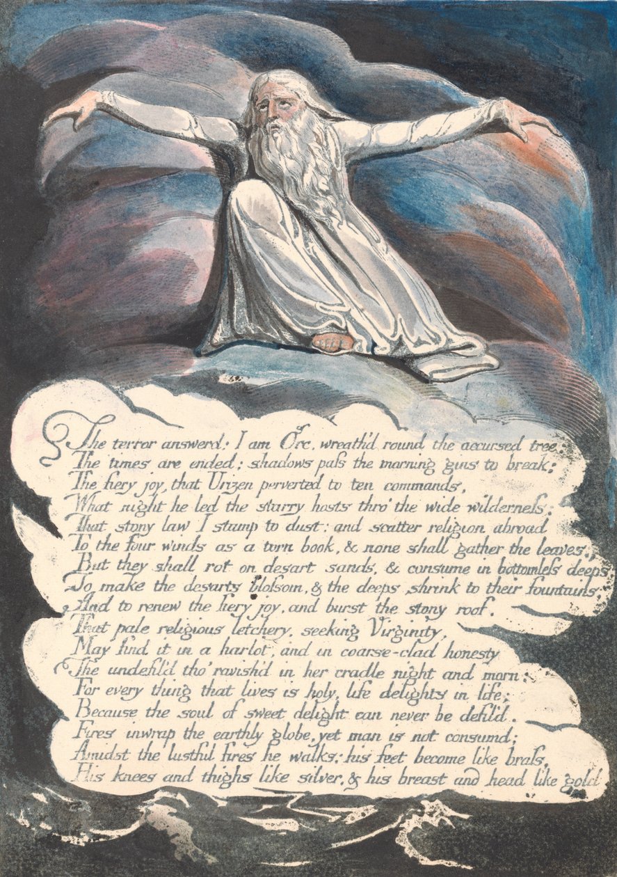 América. Una profecía, Placa 10 de William Blake