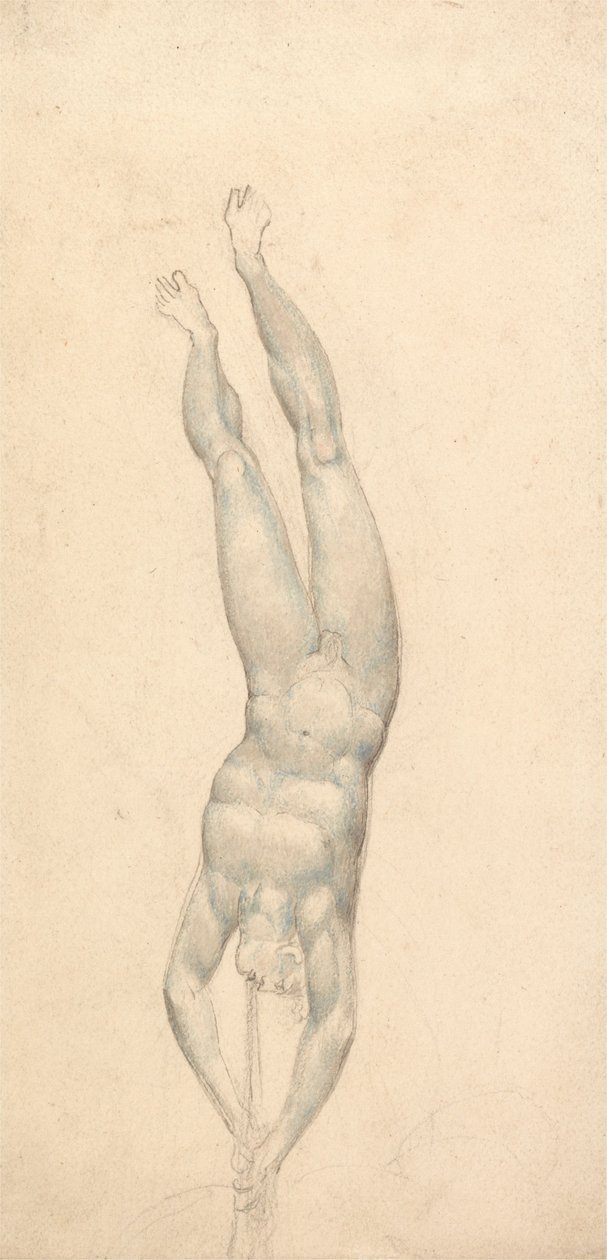 Un ángel con una trompeta de William Blake