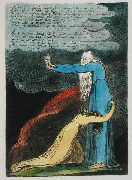 Levántate O Rintrah... placa 9 de Europa. Una Profecía, 1794 de William Blake