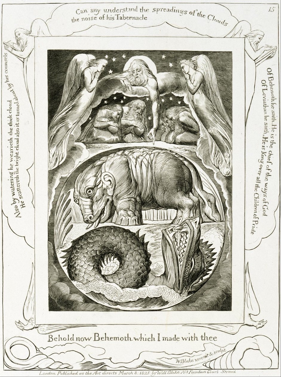 Behemoth y Leviatán de William Blake