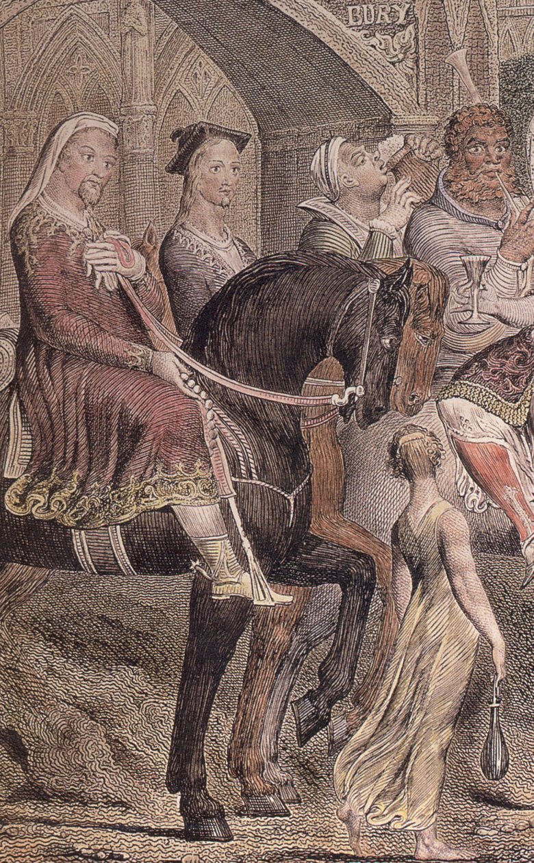 Blake-Cant-pilgrims-detalle-b1 Grabado coloreado, 2do estado (1810) de William Blake