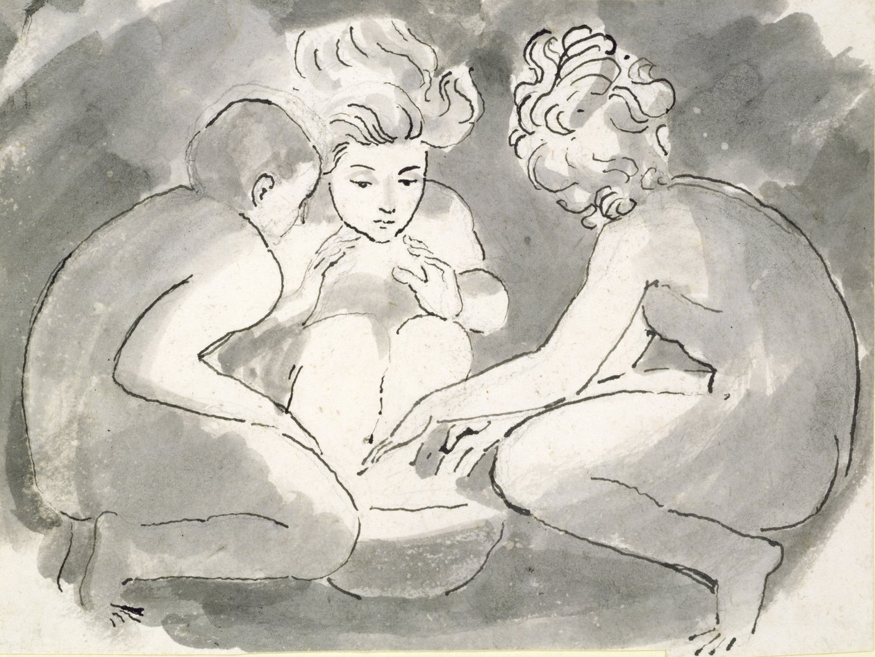Niños alrededor de un Fuego de William Blake