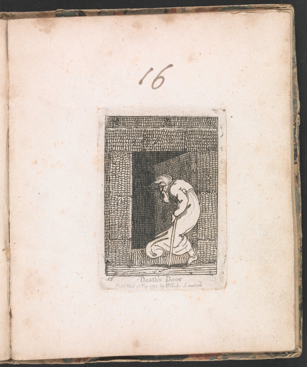 Puerta de la muerte, lámina 16 de Para Niños. Las Puertas del Paraíso, 1793 de William Blake