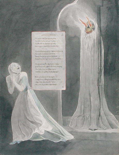 Diseño 31 para Una Larga Historia en Los Poemas de Thomas Gray, publicado 1797-98 de William Blake