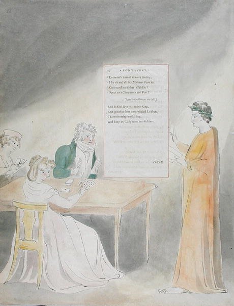 Diseño 34 para Una Larga Historia en Los Poemas de Thomas Gray, publicado 1797-98 de William Blake