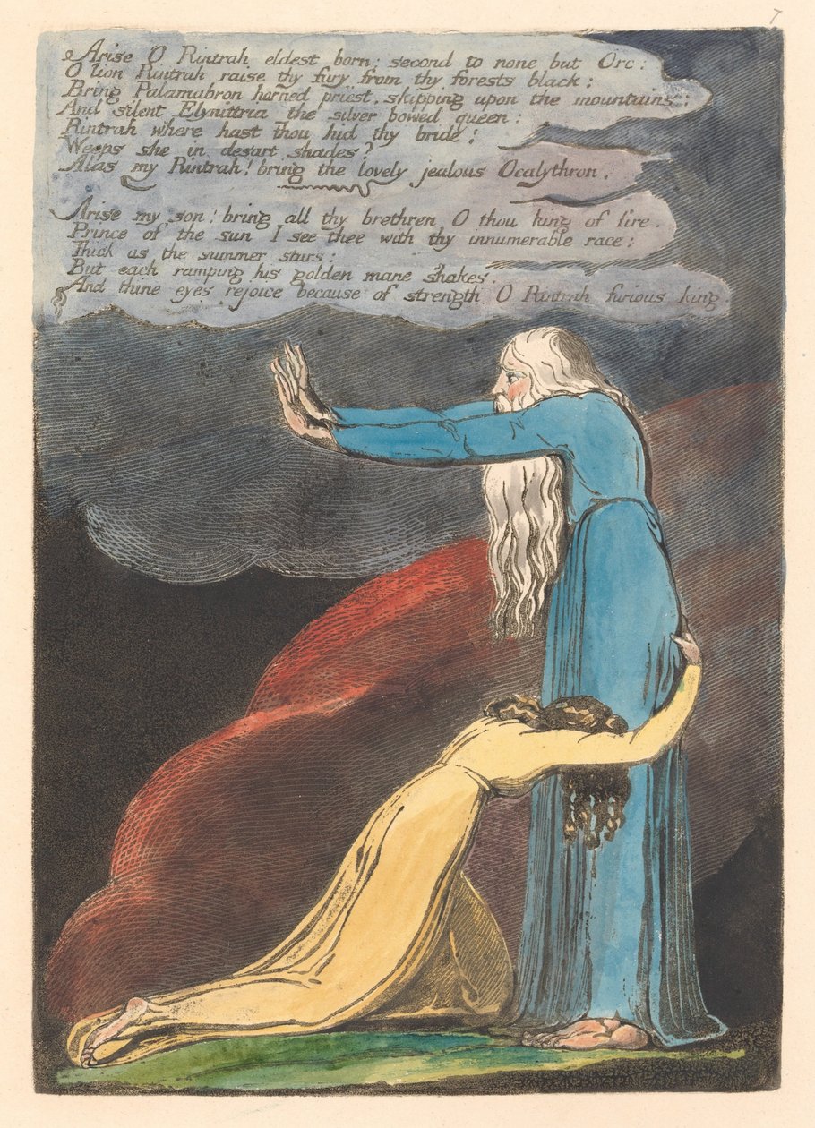 Europa. Una Profecía, Placa 9, Levántate O Rintrah... (Bentley 11) de William Blake