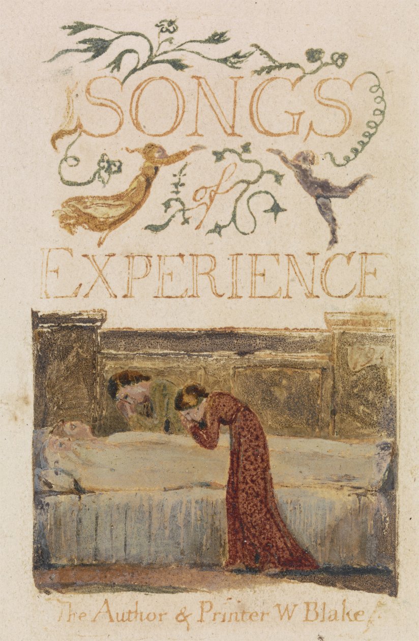 Experiencia, página de título, de Canciones de Experiencia, 1794 de William Blake